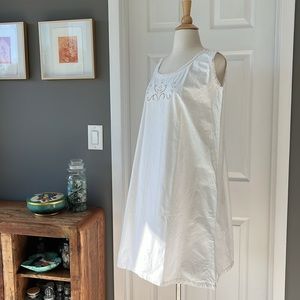 Antique Italian open embroidered floral cotton chemise/ dress